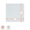 Harbour Housewares Glass Coasters - Square - 10cm - Grey