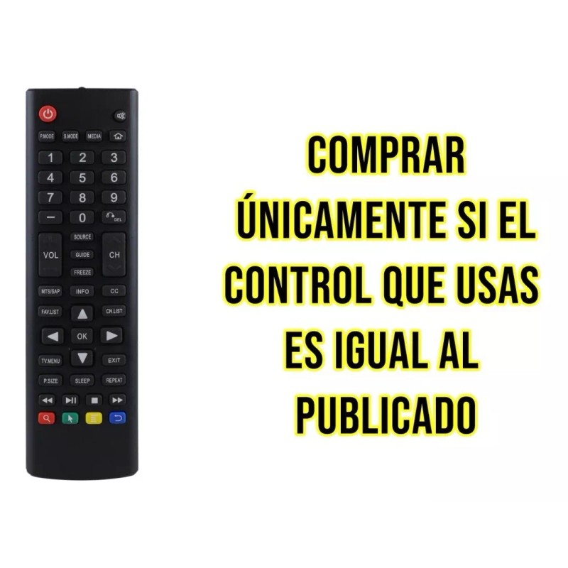 Control Remoto Ghia Smart Tv Pantalla Modelo G39dhds8 Direct