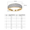 TJC Moissanite Band Ring In Yellow Gold Plated 925 Sterling