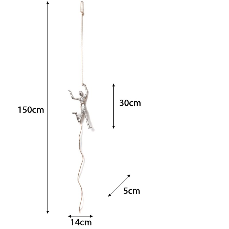 Moritz Sculpture Aluminium Figure Climber | 30 x 14 x