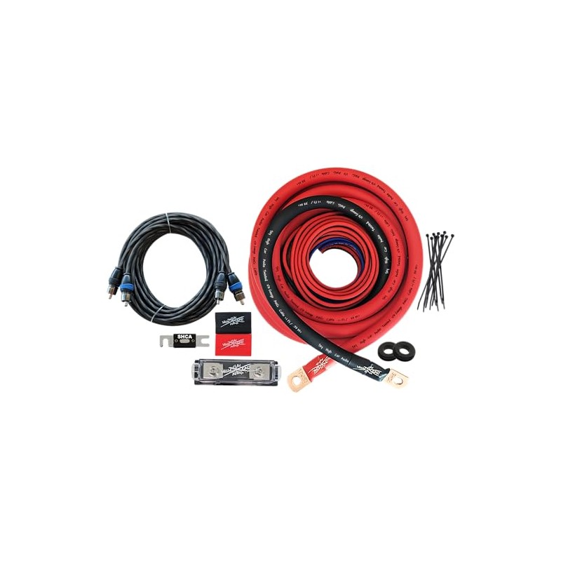 Sky High Car Audio Oversized 1/0 G AWG Amp Kit