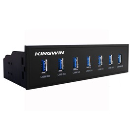 KingWin KW525-7U3C 7 USB 3.0 Port, Include One 2.1A Charging Port