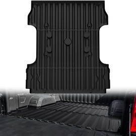 OEDRO Truck Bed Mat Fit for 2017-2024 2025 Ford F250/F350/F450 (6.75ft,81.9" Bed), TPE All Weather 2025 Ford F250 6.75FT Heavy Duty Pickup Bed Liner Accessories, Black