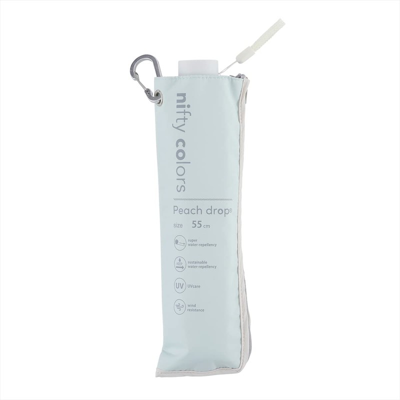 Nifty Colors Peach Drop Windproof Mini 55 Folding Umbrella 1660GR