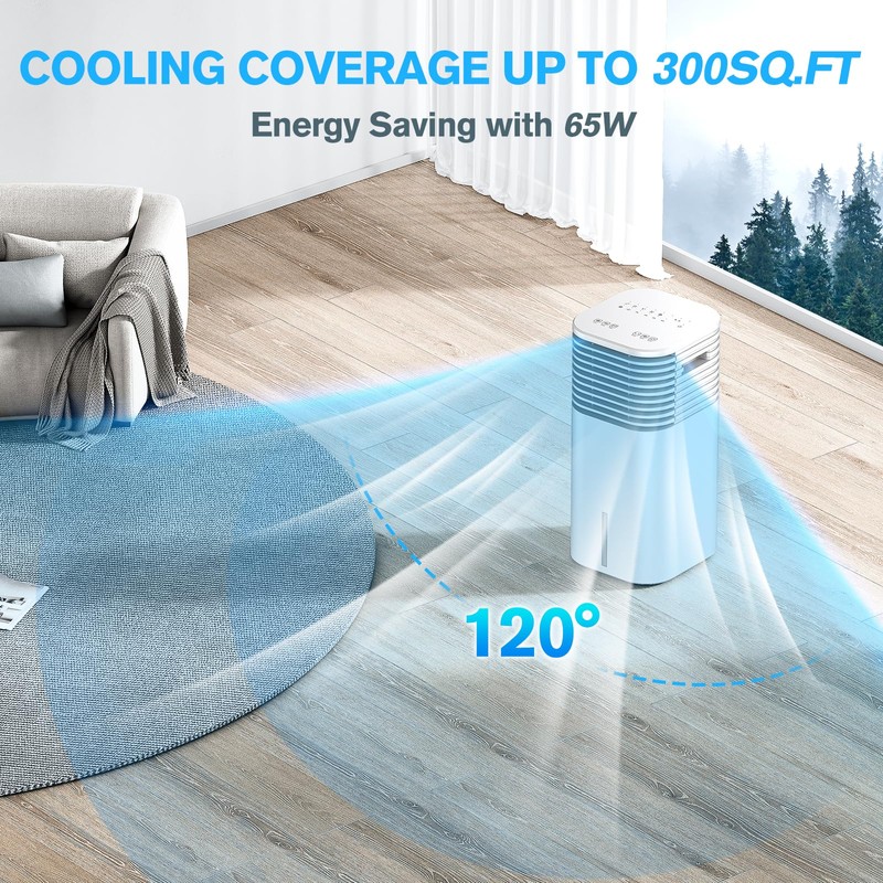 Windowless Portable Air Conditioner, 15H Timer & 120°Oscillation, 3-IN-1 Portable