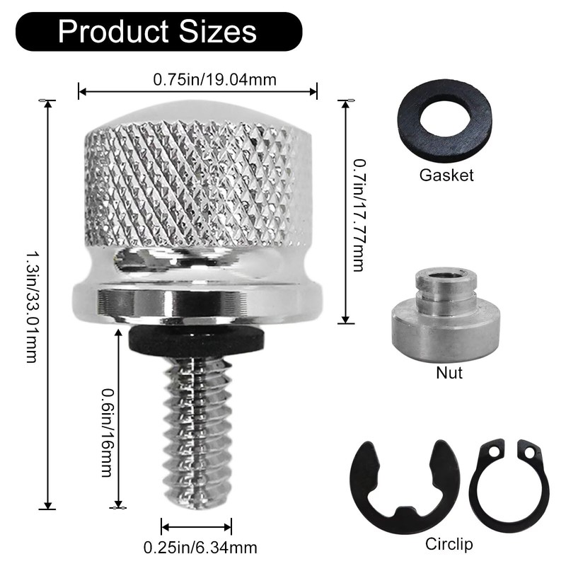 XSPANDER 2pcs Stainless Steel Seat Bolt Nut Kit Fit for
