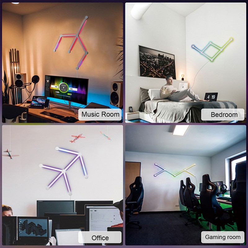 Lines Smart RGB Wall Lights with 6 Light Bars 24W