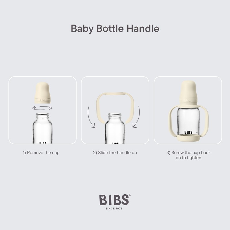 Bibs Baby Bottle Handle, Easy and Comfortable Grip, Non-Slip Surface,
