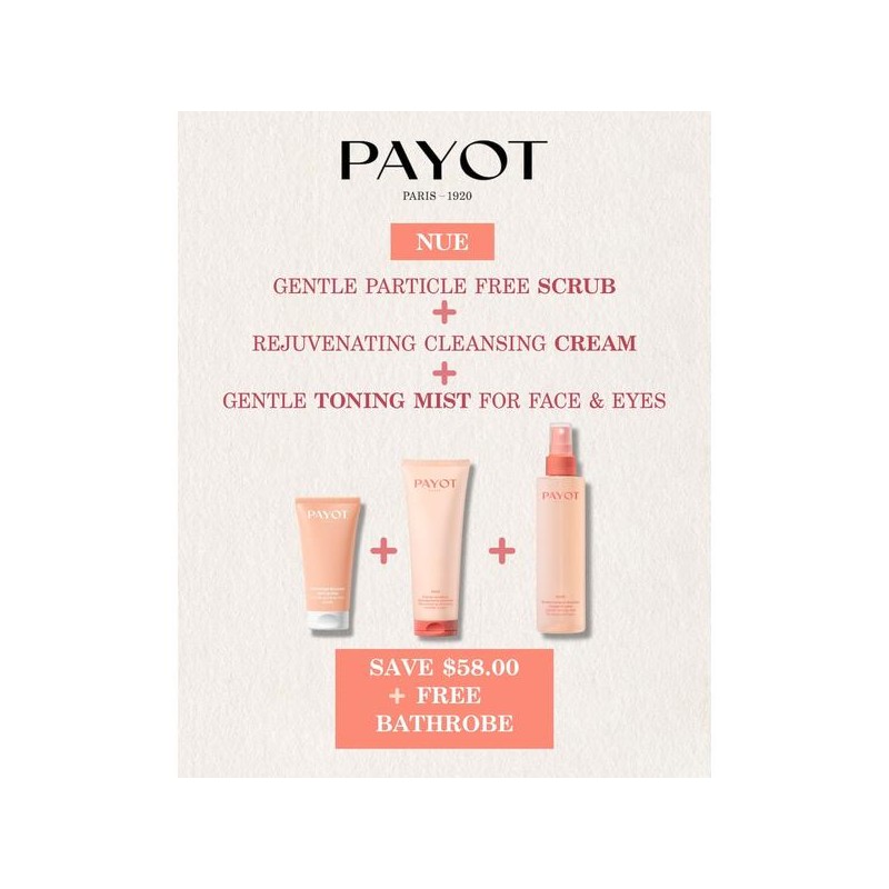 PAYOT NUE Value Bundle + Luxe Spa Bathrobe