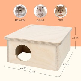 Niteangel Birch Chamber Maze Hamster Hideout - Small Pets Forest House Habitats Decoration for Hamster Mice Gerbils Mice