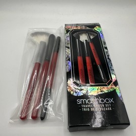 Smashbox 3 Piece Travel Brush Set Fan Smudger Shadow NIB