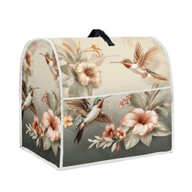 DISNIMO Retro Hummingbird Floral Stand Mixer Cover for 6-8 Quart Mixer Washable Home Kitchen Appliance Cover, Kitchen Decorations Universal Dust Proof Mixers Protector with Top Handle and Pockets