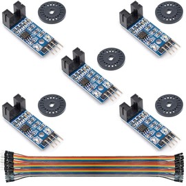 Youmile 5pcs Speed Measurement Sensor LM393 Speed Measurement Module Tacho Sensor Slot Type IR Photocoupler RPI for Arduino DIY Kit with Encoder