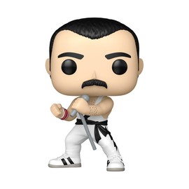 Funko POP! Rocks: Queen - Freddie Mercury - White Singlet - Figura in vinile da collezione - Idea regalo - Prodotto ufficiale - Giocattoli per bambini e adulti - Modello di figura per collezionisti