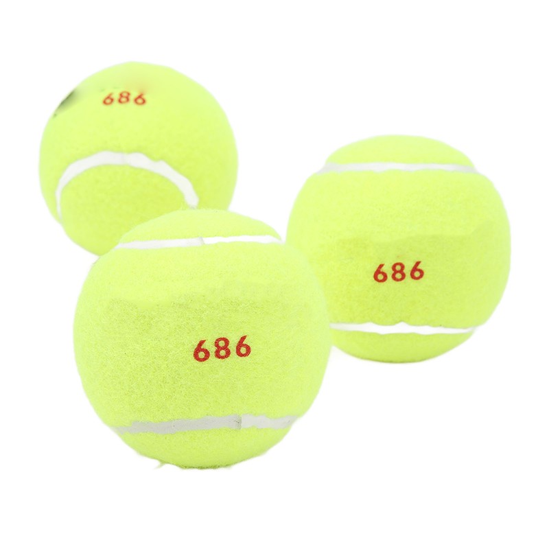 3Pcs Training Tennis Balls 2.6in Chemical Fiber Silicone Accurate Portable