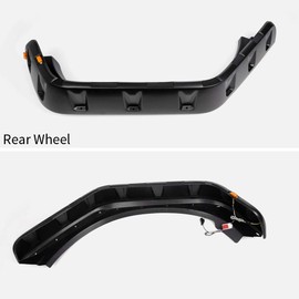 GRAND ORANGE Fender Flares w/LED Side Maker, Compatible with Jeep JK Wrangler 2/4 Door Model 2007-2018, Unlimited, Rubicon Unlimited