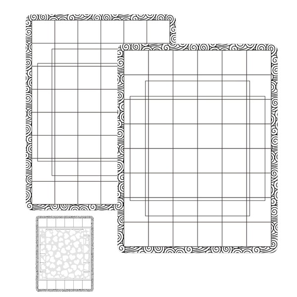BAOFALI 2PCS 6.5X 8.5inch Stick and Stamp Mat, Low Stcik