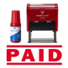 Vivid Stamp Paid Self Inking Rubber Stamp Combo With Refill