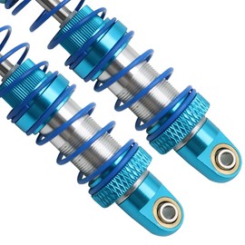 RXZIXYL 4-Pack Front Rear RC Shock Absorber 70mm 80mm 90mm 100mm 110mm 120mm Adjustable Assembled Spring Damper Axial SCX10 Oil Damper for 1/10 RC Crawler Car AXI03007 RBX10 D90 TRX4…