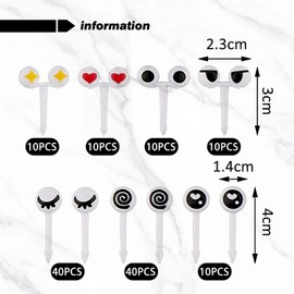 100 Pieces of Children's Food Skewers, Creative Cartoon Fruit Skewers, Plastic Skewers, Food Decoration Skewers, Lunch Box Accessories