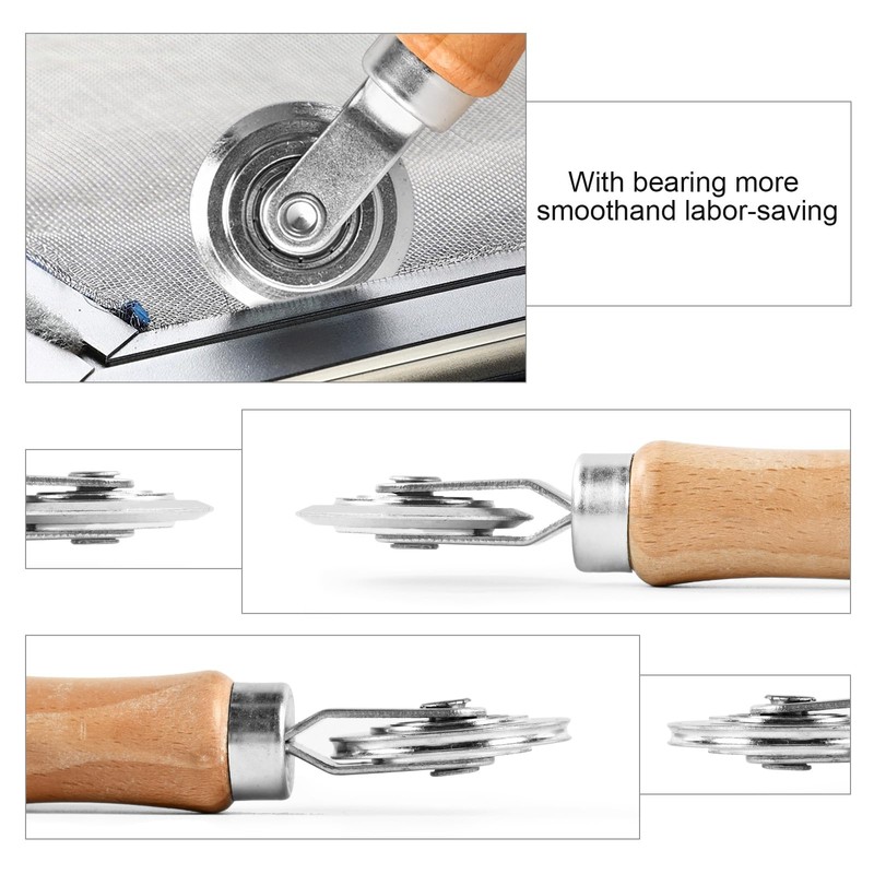 Window Spline Roller, 3 Pieces Nylon Rolling Tool, Screen Roll