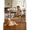29-55" Extra Wide Baby Gate with Door, PressGuard P7, Brown