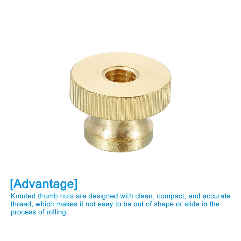 sourcing map Knurled Thumb Nuts, 3Pcs M8 x D23mm x