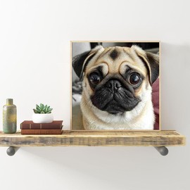 pigpigboss Cute Pug Diamond Painting Kit 5D Full Diamond Painting Set Dog Diamond Dots Pug Diamond Painting Arts Crafts Kit Crystal Diamond Painting Pug Home Decor for Pug Lovers (12 x 12 inches)