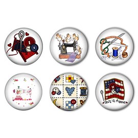 Sewing and Quilting Refrigerator Magnet Set