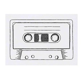 'Cassette Tape' Temporary Tattoo - Water Resistant, Skin-Safe, Non-Toxic Transfer (TO00035606)
