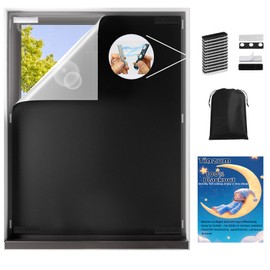 (118"x57") Magnetic Blackout Blinds 100% Blackout Curtains for Bedroom,Portable DIY Guard Blinds for Windows Cover,Easy to Cut Shades for Baby and TV Room,Office Travel