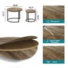 Smuxee Nesting Coffee Table Set of 2, 23.6" Round Coffee