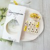 Spring Press on Nails Short Coffin Yellow Fake Nails Flower