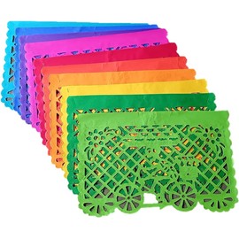 Decoracion Papel picado Día de muertos Pliegos 1/4 para Altar - Medidas 35cm de ancho x 24cm de alto - Papel china Paq. con (50 PLIEGOS)