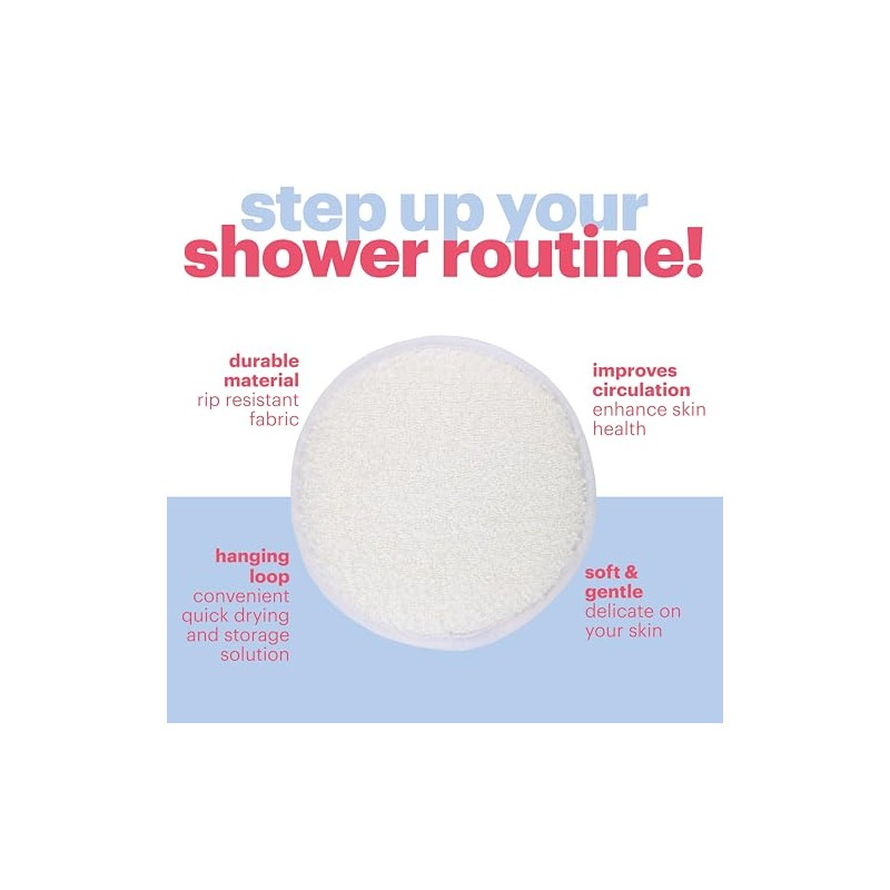 Afterspa Estropajo Redondo Doble Textura Baño Ducha Paquete