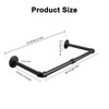 Jeasor Industrial Iron Pipe Clothes Hanging Bar DIY Wall-Mounted Garment