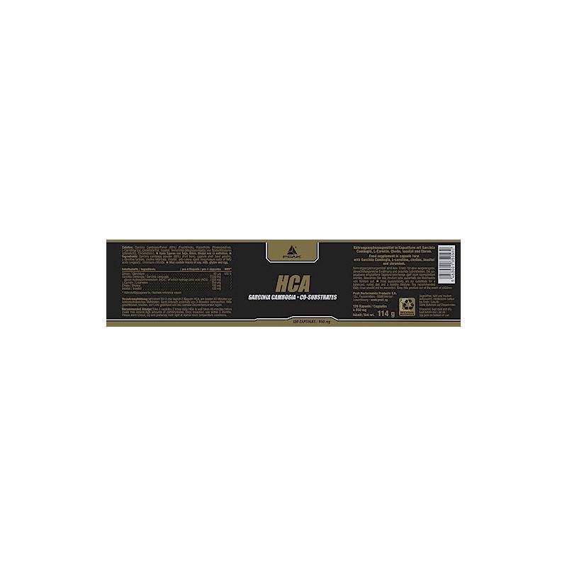 Peak HCA, 120 Capsules, 1 Pack (1 x 114 g)