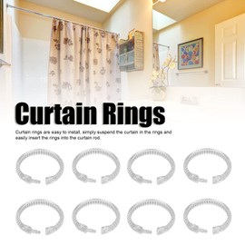 Transparent Shower Curtain Rings, Smooth Gliding O Shape Hooks for Bathroom RV Premium ABS Plastic Clear Universal Fit Up to 1 Inch Rod Easy Install 24 Pack