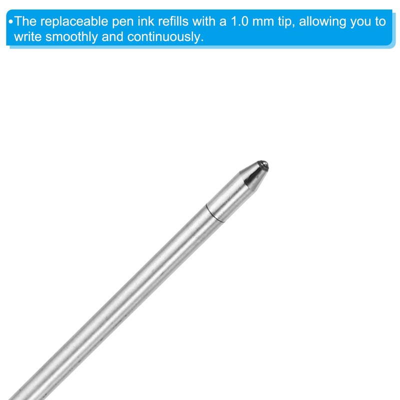 PATIKIL 10pcs 0.5mm Pen Ink Refills, Medium Point, Metal Pen