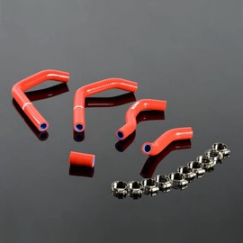 G-PLUS Silicone Coolant Radiator Hose Kit Clamps Compatible With Honda CR125 CR 125 2005 2006 2007 2008 Red