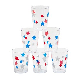 Fun Express Patriotic Plastic Shot Glasses, 24 Pieces