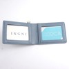 Emono Pass Case, Commuter Pass Case, 3 Sided, Bifold, blue