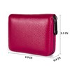 Suweibuke Genuine Leather Credit Card Holder Zipper Wallet RFID Blocking