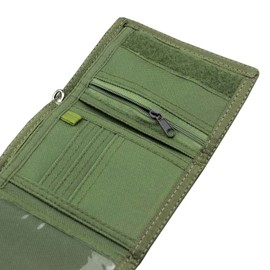 Men/Boy Army Fans Star Trifold Wallet Card Holder Purse and Safety Metal Chain