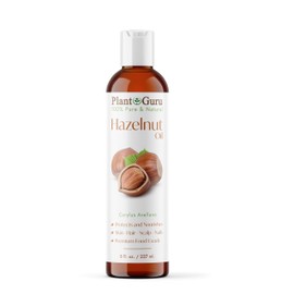 Hazelnut Oil 8 fl. oz. Cold Pressed 100% Pure Natural Carrier - Skin, Face, Body And Hair Growth Moisturizer. Great For DYI Cream, Lotions and Lip balm.