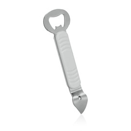 Metaltex Bottle Opener & Can Piercer, Silver