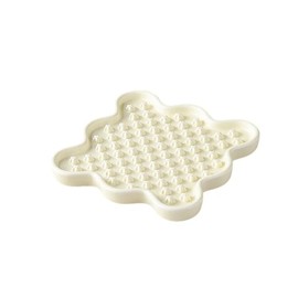 Fussy Cat Ceramic 'Lick Mat' Cat Slow Puzzle Feeder Bowl. Just like a lick mat, but made from Ceramic! (Cream, Small)