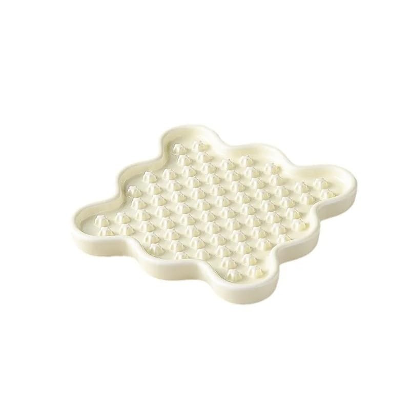 Fussy Cat Ceramic 'Lick Mat' Cat Slow Puzzle Feeder Bowl.