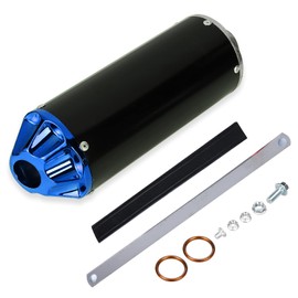 necaces Aluminum Red 28mm Motorcycle Exhaust Muffler For CRF50 XR50 50cc 70cc 90cc 110cc 125cc Chinese Pit Trail Dirt Bike Mini Motocross Motorcycle