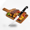 dearithe Serrated-Steak Knives Set of 12, Black Full-Tang Triple Rivet